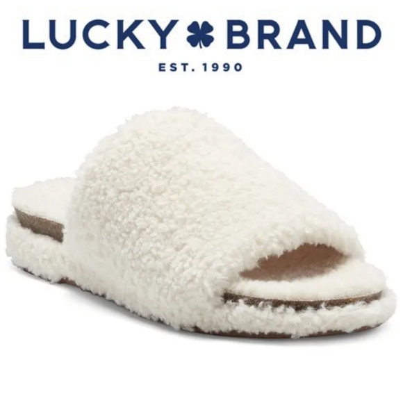 Lucky Brand Shoes - NWOT Lucky Brand Gadini Faux Shearling Slippers